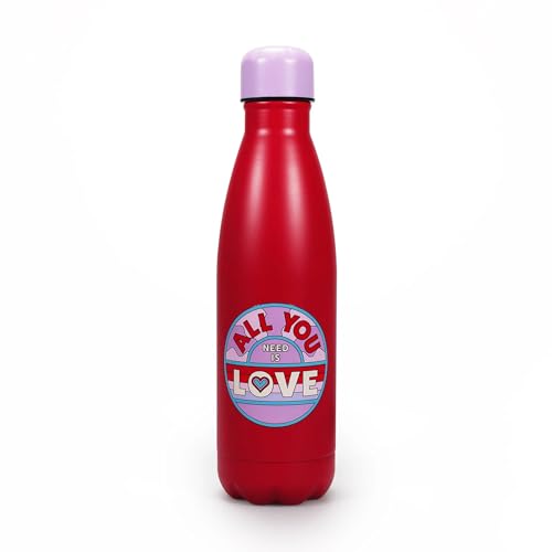 BEATLES - Water Bottle Metal Emboss 500Ml - The (All You Need Is Love