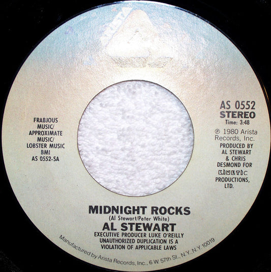 Al Stewart - Midnight Rocks - Used Vinyl Record 7"