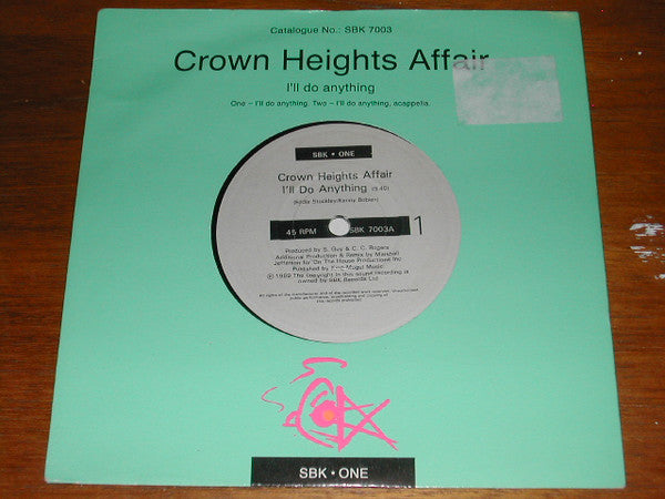 Crown Heights Affair - I'll Do Anything - Used Vinyl Record 7"