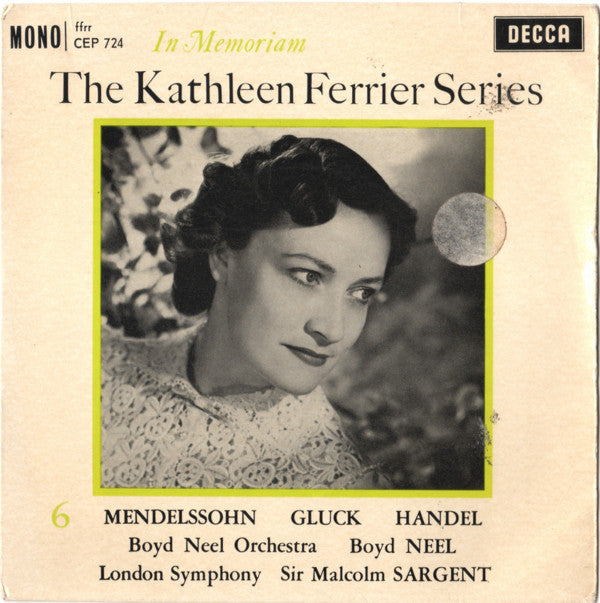 Kathleen Ferrier - In Memoriam - Used Vinyl Record 7"
