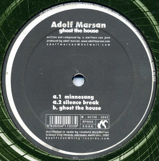 Adolf Marsan - Ghost The House - Used Vinyl Record 12"