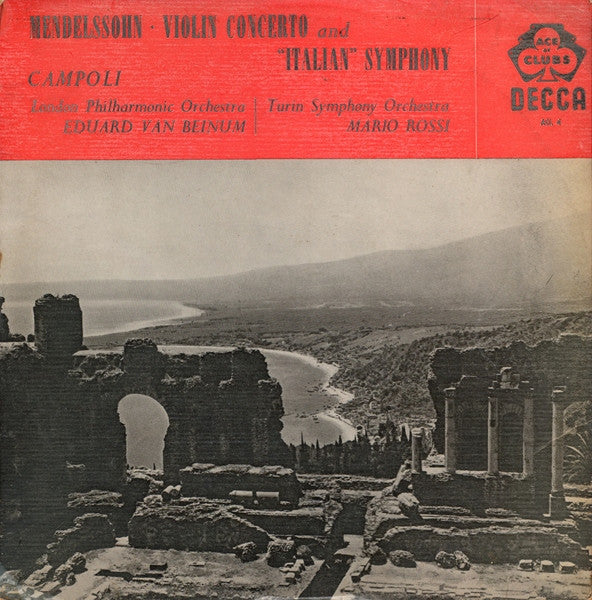 Felix Mendelssohn-Ba - Violin Concerto And "Italian" Symphony - Used