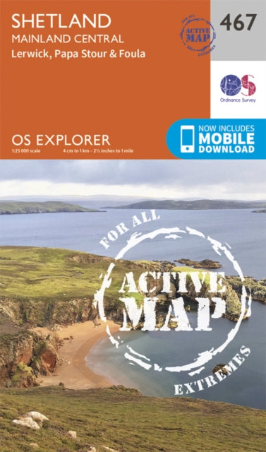 Ordnance Survey - Shetland - Mainland Central : 467 - Sheet map
