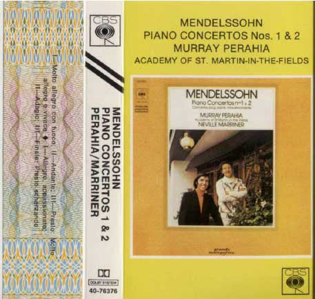 Felix Mendelssohn-Ba - Piano Concertos Nos 1 & 2 - Used Cassette
