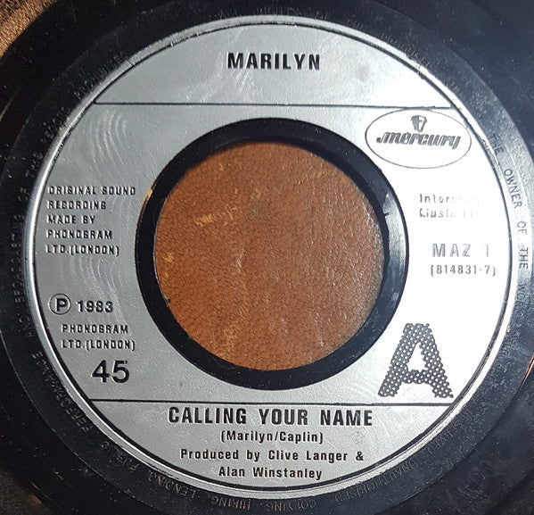 Marilyn - Calling Your Name - Used Vinyl Record 7"