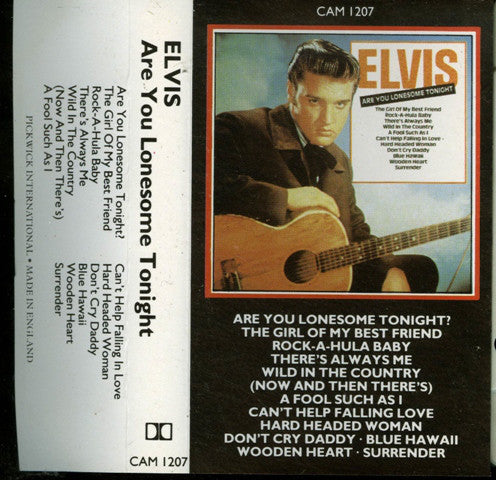 Elvis Presley - Are You Lonesome Tonight - Used Cassette