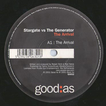 Stargate - Arrival - Used Vinyl Record 12"