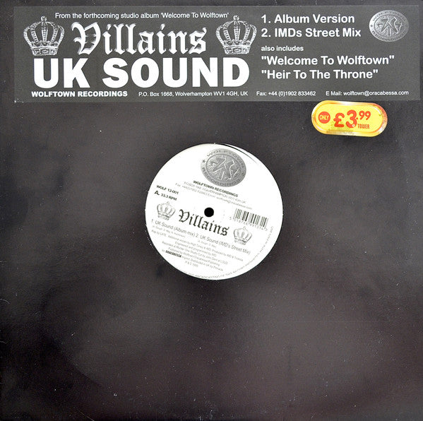 Villains - UK Sound - Used Vinyl Record 12"