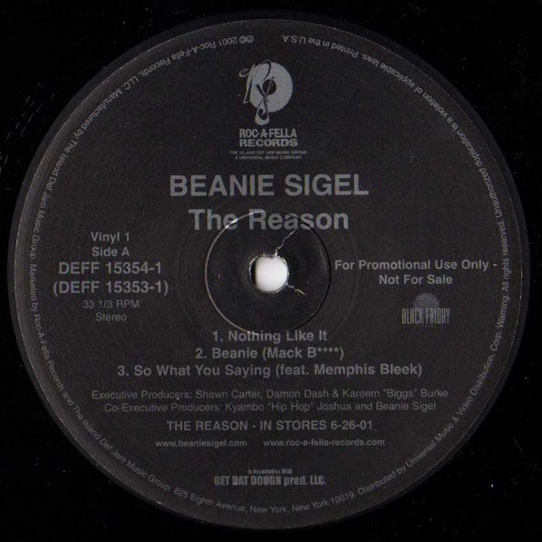 Beanie Sigel - Reason - Used Vinyl Record