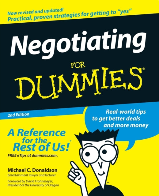 David Frohnmayer - Negotiating For Dummies - Paperback