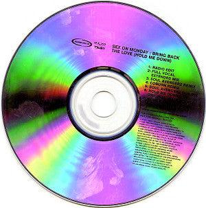 Sex On Monday - Bring Back The Love (Hold Me Down) - Used CD