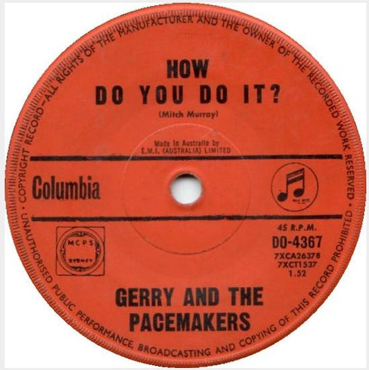 Gerry & The Pacemake - How Do You Do It? - Used Vinyl Record 7"