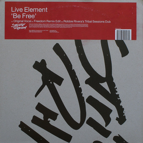 Live Element - Be Free - Used Vinyl Record 12"