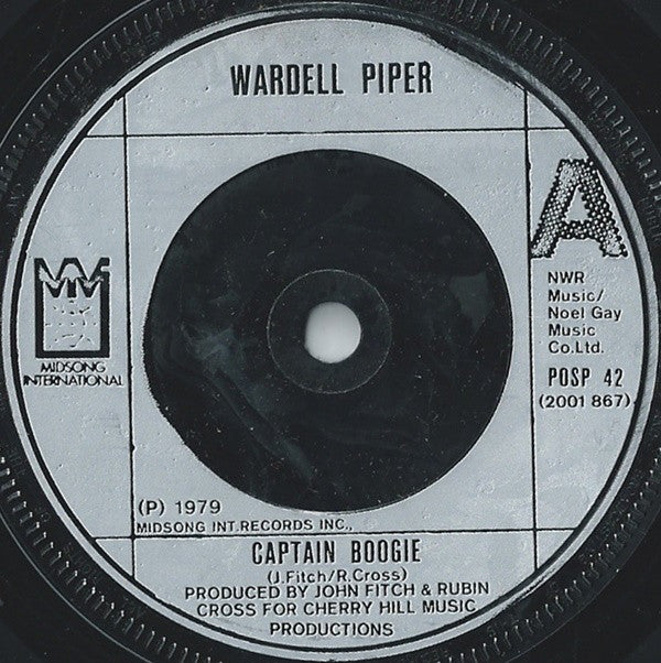 Wardell Piper - Captain Boogie - Used Vinyl Record 7"
