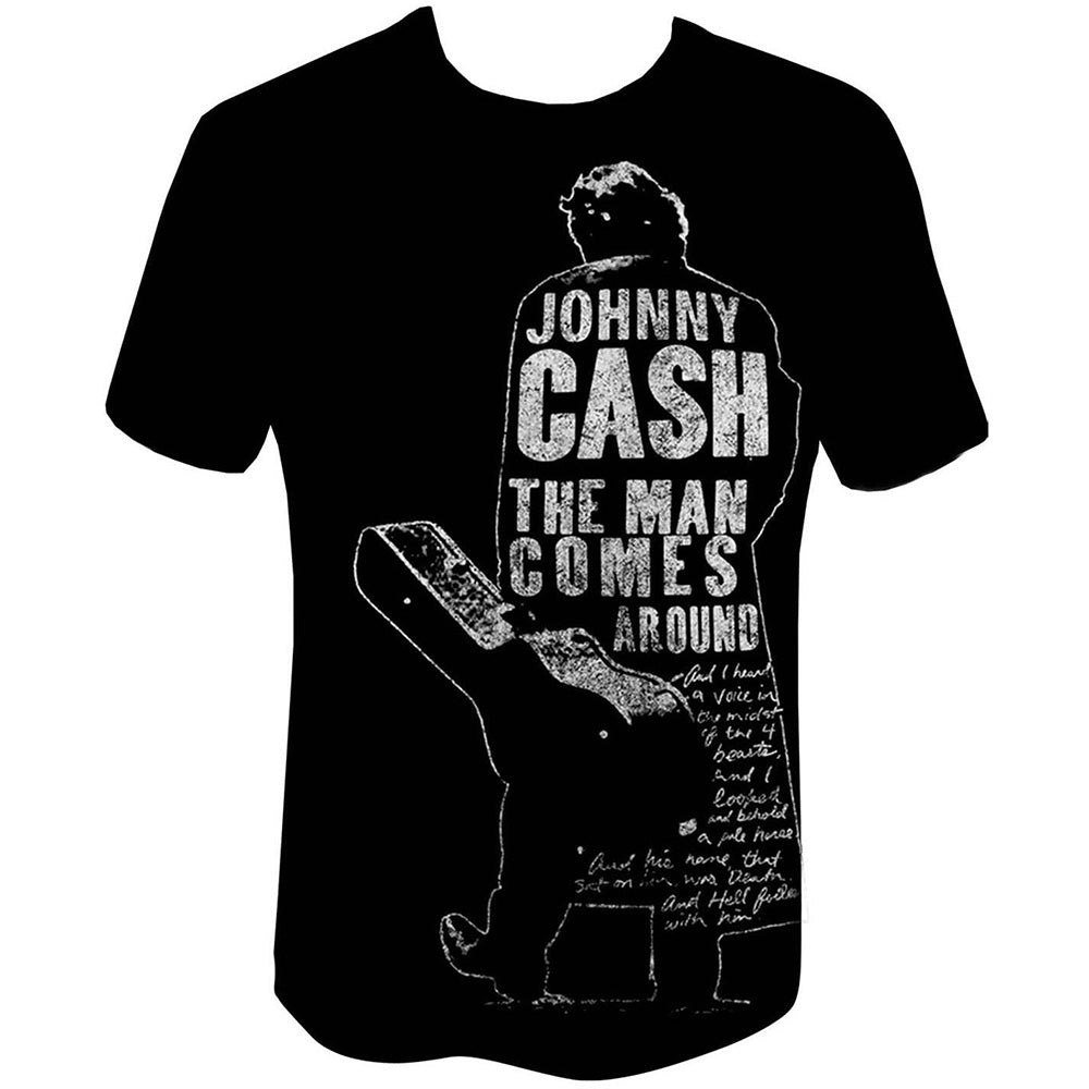 Johnny Cash - tshirt - Unisex - Short Sleeves - Man Comes A - XX-Large