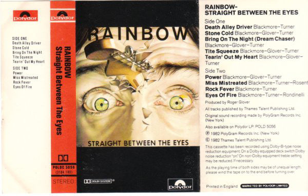 Rainbow - Straight Between The Eyes - Used Cassette
