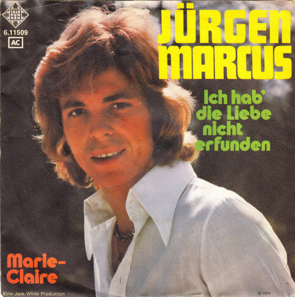 Jurgen Marcus - Ich Hab' Die Liebe Nicht Erfunden - Used Vinyl Recor