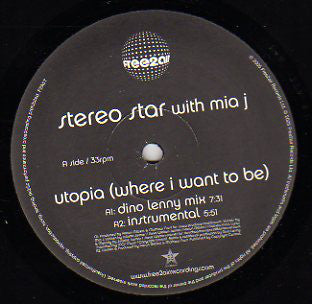 Stereo Star - Utopia (Where I Want To Be) - Used Vinyl Record 12"