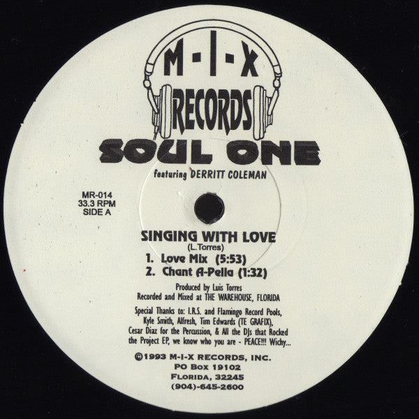 Soul One - Singing With Love - Vinyl Record 12"