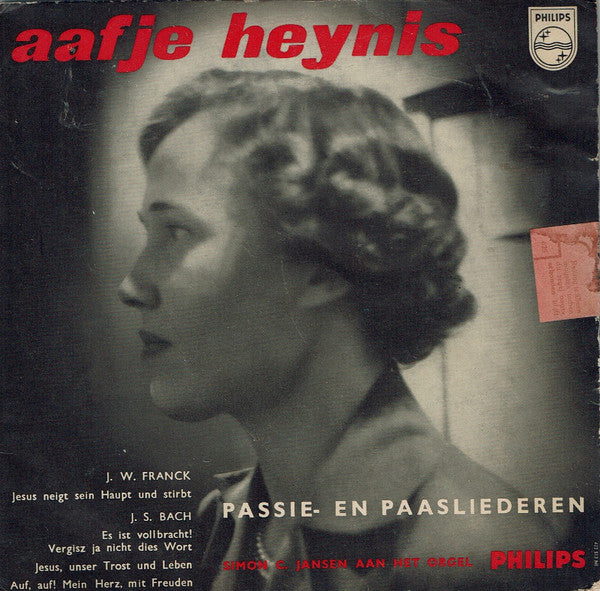 Aafje Heynis - Passie En Paasliederen - Used Vinyl Record 7"