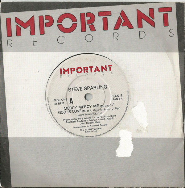 Steve Sparling - Mercy Mercy Me/God Is Love - Used Vinyl Record 7"