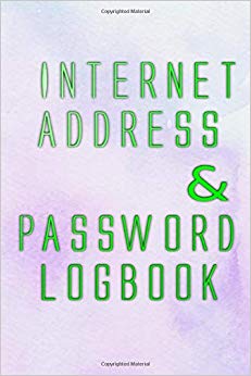 Internet Address Password Log Black - New Diary