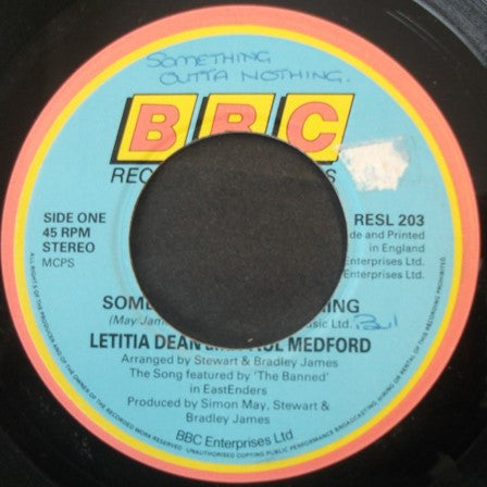 Letitia Dean - Something Outa Nothing - Used Vinyl Record 7"