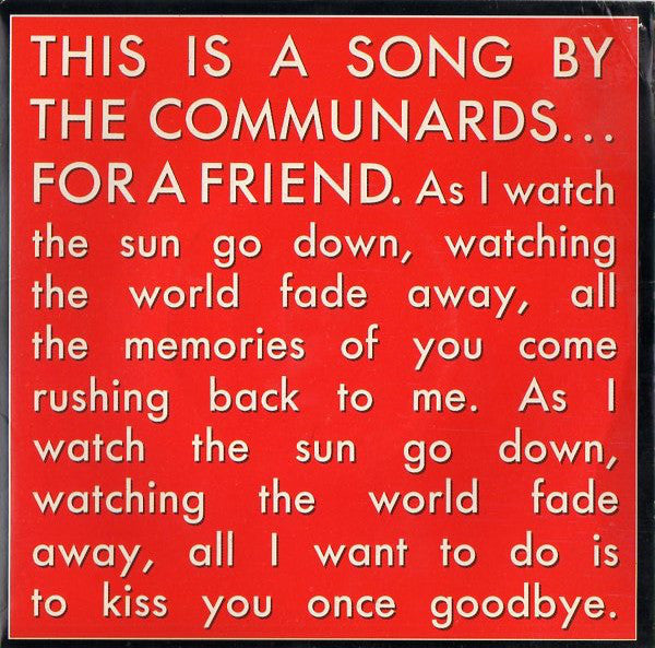 Communards - For A Friend - Used Vinyl Record 7"