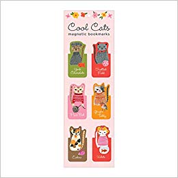 Galison - Cool Cats Magnetic Bookmarks - New Bookmark