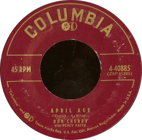 Don Cherry - April Age - Used Vinyl Record 7"