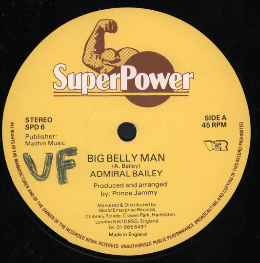 Admiral Bailey - Big Belly Man / Horse Stomach - Used Vinyl Record 12