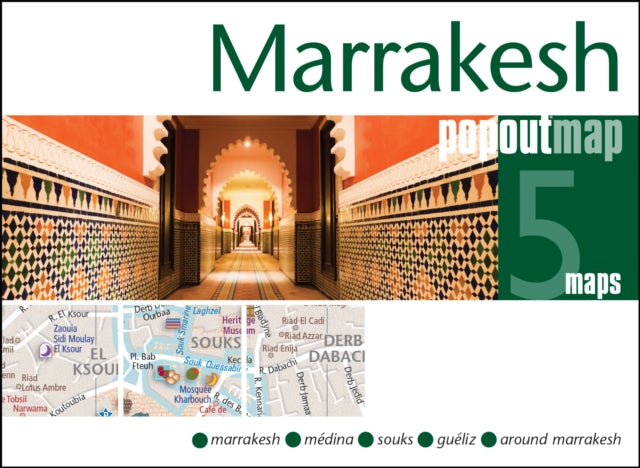 PopOut Maps - Marrakesh PopOut Map - pocket size pop up city map of Ma