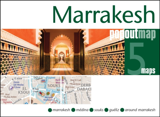 PopOut Maps - Marrakesh PopOut Map - pocket size pop up city map of Ma