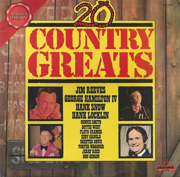 Various - 20 Country Greats - Used Vinyl Record