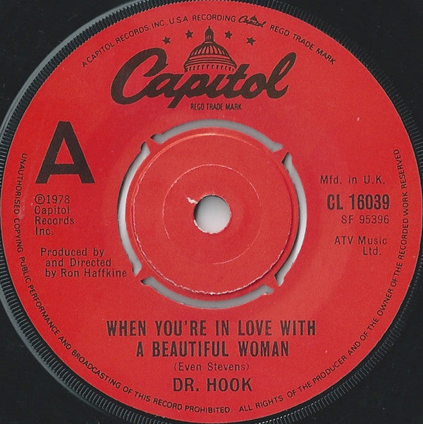 Dr. Hook - When You're In Love With A Beautiful Woman - Used Vinyl Re