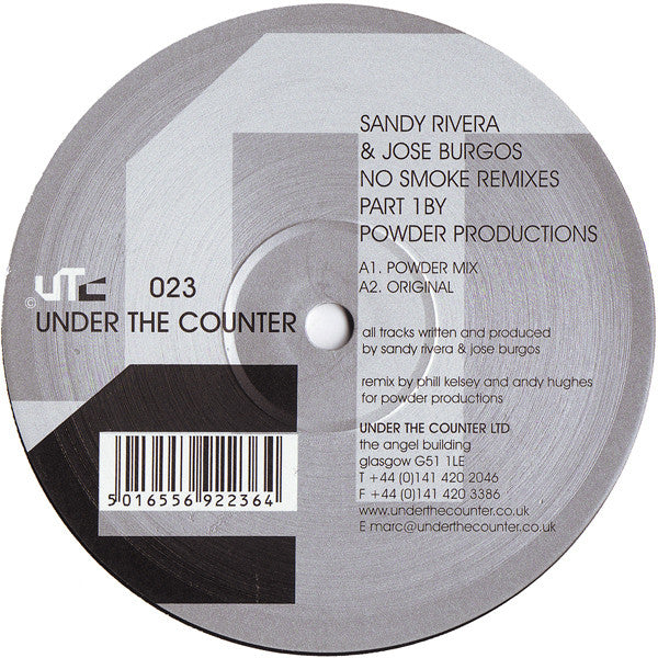 Sandy Rivera & Jose - No Smoke Remixes Part 1 - Used Vinyl Record 12