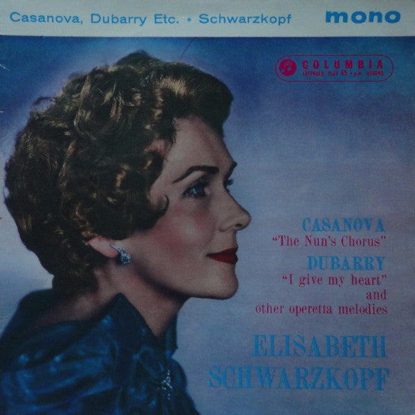 Elisabeth Schwarzkop - Casanova, Dubarry Etc. - Used Vinyl Record 7"