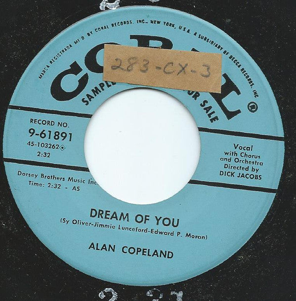Alan Copeland - Dream Of You / Who Wouldn't Love You - Used V