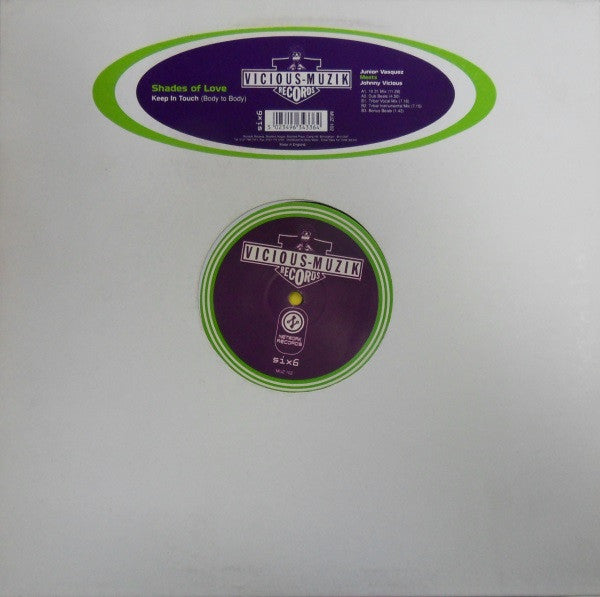 Shades Of Love - Keep In Touch (Body To Body) - Used Vinyl Record 12"