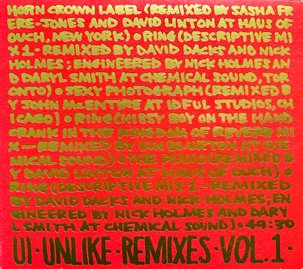 UI - Unlike Remixes Vol. 1 - Used CD