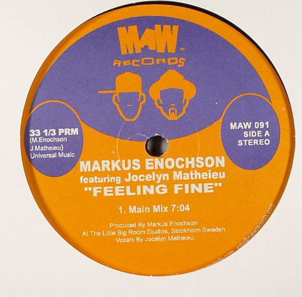 Markus Enochson - Feeling Fine - Used Vinyl Record 12"