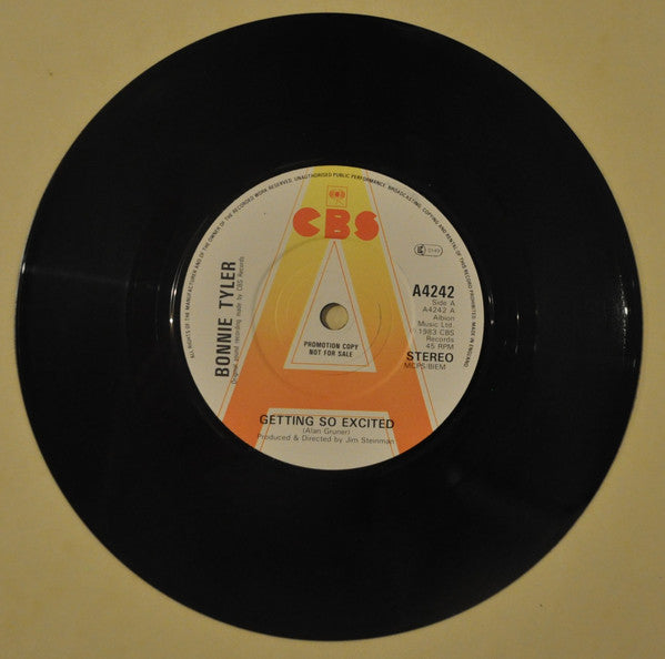 Bonnie Tyler - Getting So Excited - Used Vinyl Record 7"