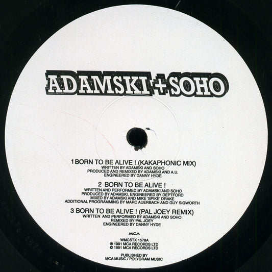 Adamski - Born To Be Alive! - Used Vinyl Record 12"