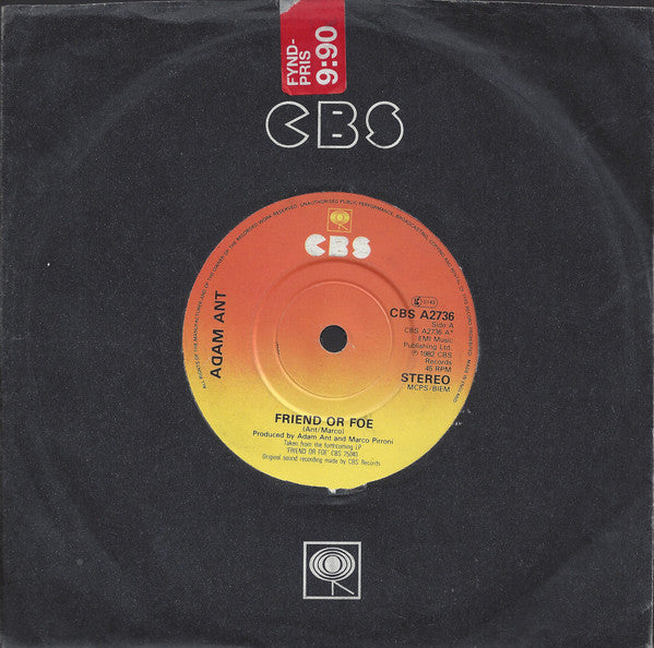 Adam Ant - Friend Or Foe - Used Vinyl Record 7"