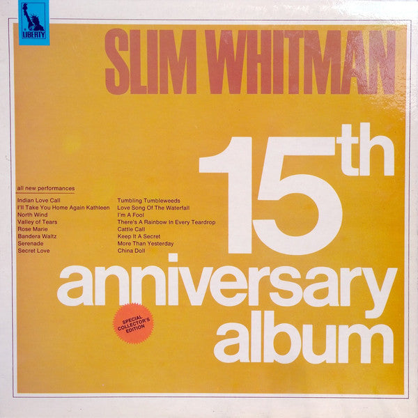 Slim Whitman - 15th Anniversary Album - Used Vinyl Record