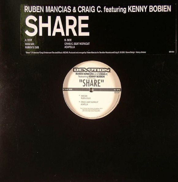Ruben Mancias - Share - Used Vinyl Record 12"