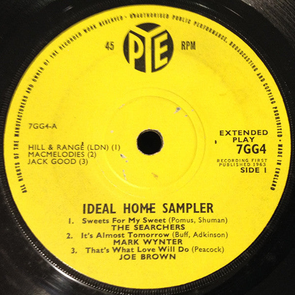 Various - Ideal Home Sampler - Used Vinyl Record 7"
