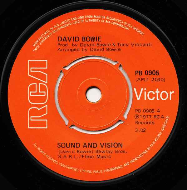 David Bowie - Sound And Vision - Used Vinyl Record 7"