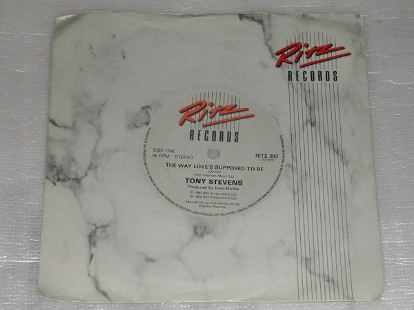 Tony Stevens - Way Love's Supposed To Be - Used Vinyl Record 7"
