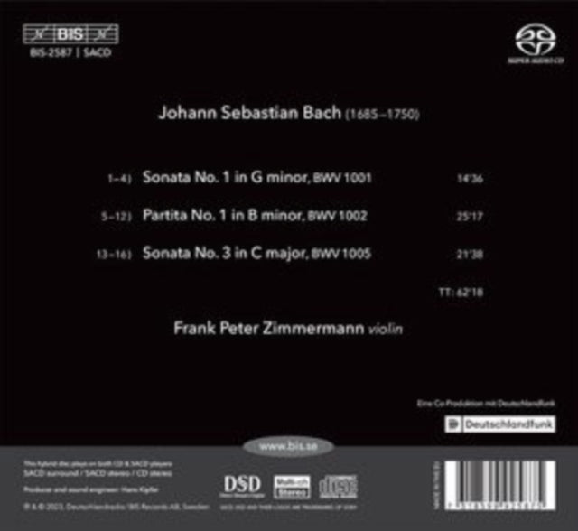 FRANK PETER ZIMMERMA - BACH - SONATAS AND PARTITAS  V - CD